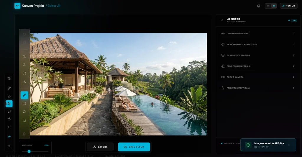 AI Editor Mockup
